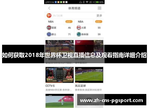 如何获取2018年世界杯卫视直播信息及观看指南详细介绍